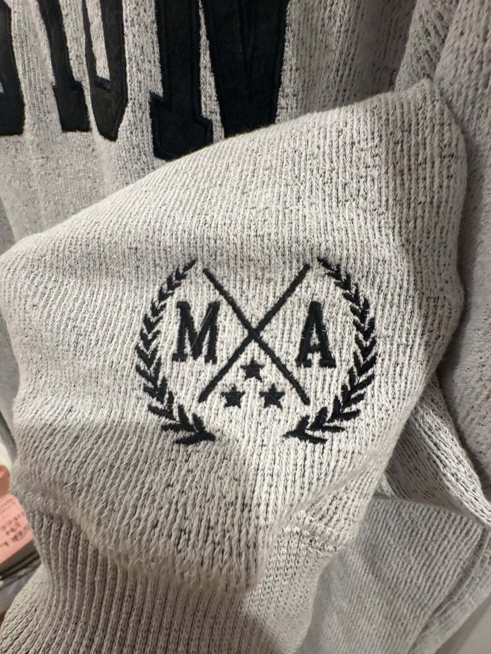 New York Popular Boston Crewneck Sweatshirt Grey - Picture 3 of 4